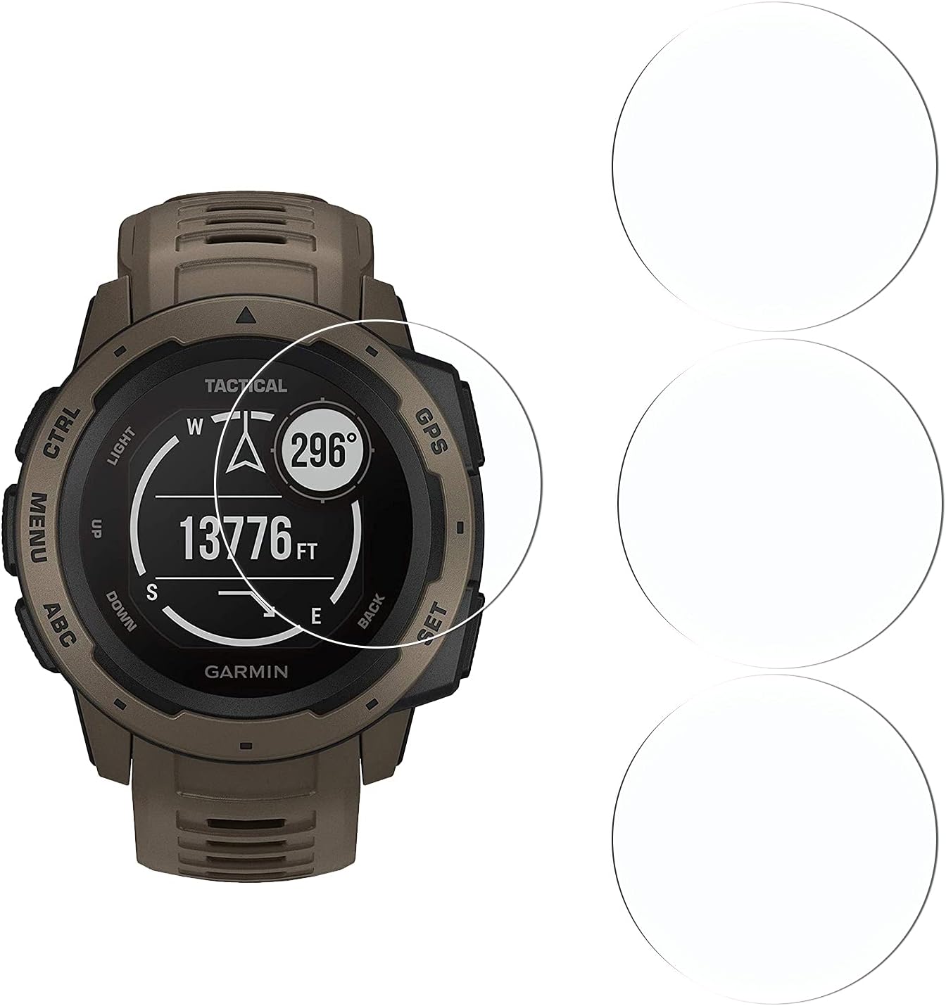 Protector de pantalla de cristal templado para Garmin Instinct Tactical  Antiarañazos, antirreflejos, antihuellas 4 unidades Protector de pantalla