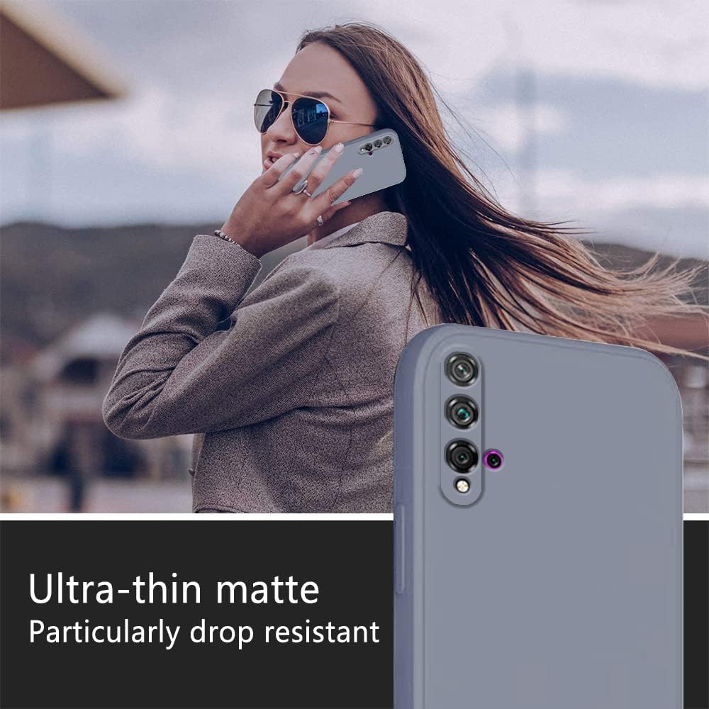 Wousunly Compatible con Huawei Nova 5T Funda de silicona líquida verde oscuro, suave al tacto Huawei Nova 5T, funda delgada de silicona a prueba de