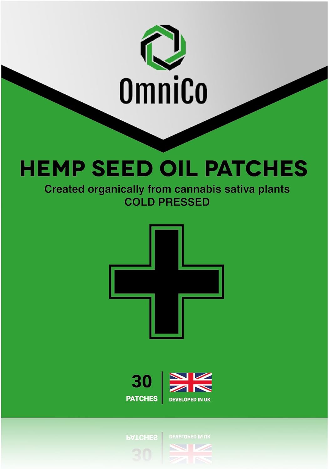 OmniCo – Parches de aceite de semilla de cáñamo – prensado en frío de plantas de cannabis sativa – Paquete de 30