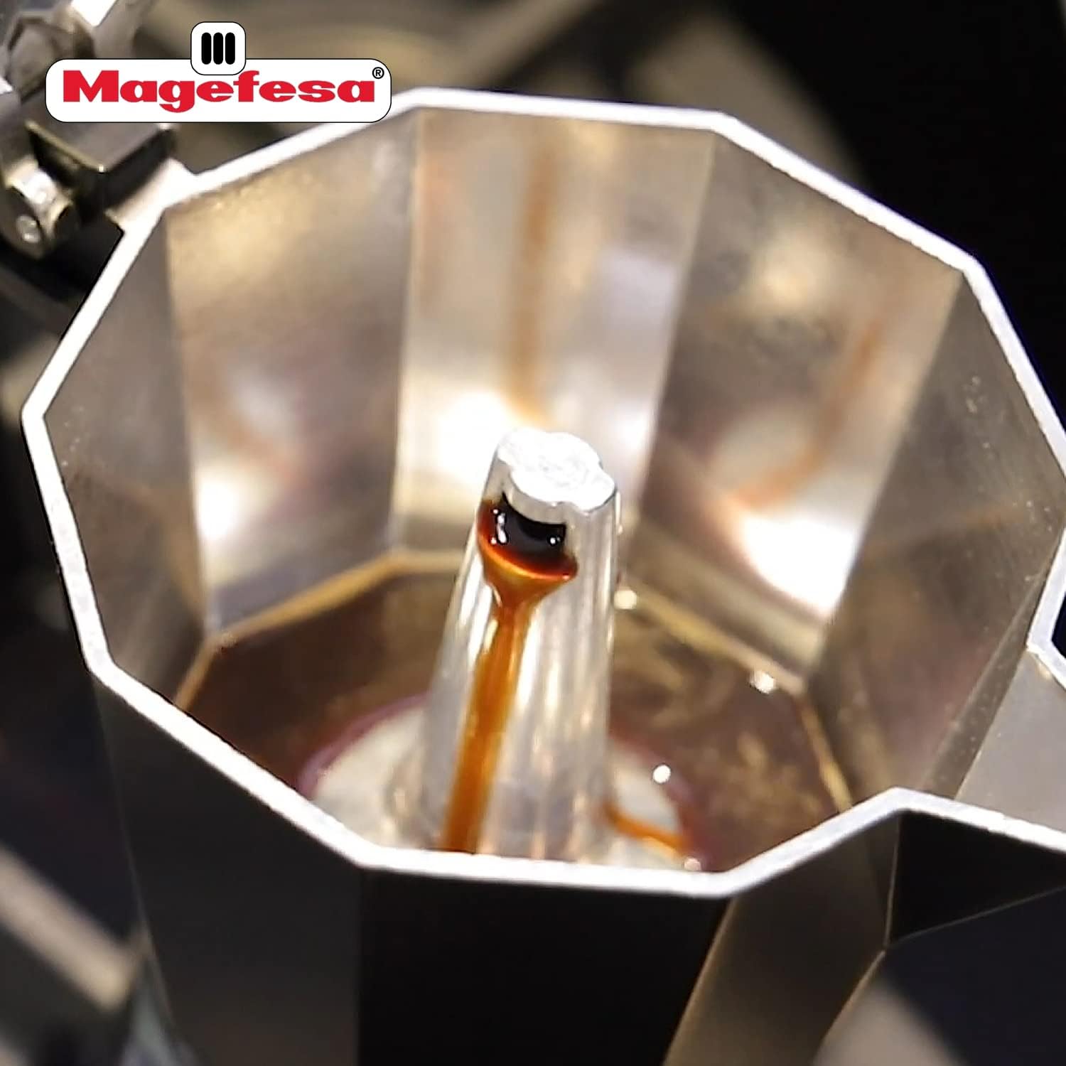 MAGEFESA  Kenia Noir – Cafetera espresso para estufa, 12 tazas20 onzas, haz tu propio café italiano en casa con esta olla de café cubano de aluminio