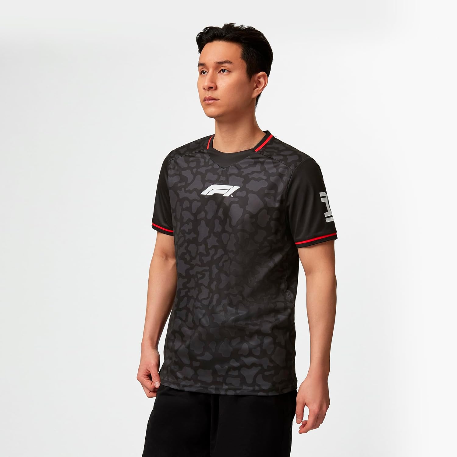 Colección Fórmula 1 – Camiseta deportiva F1 Camo – Negro – Talla M, Negro –