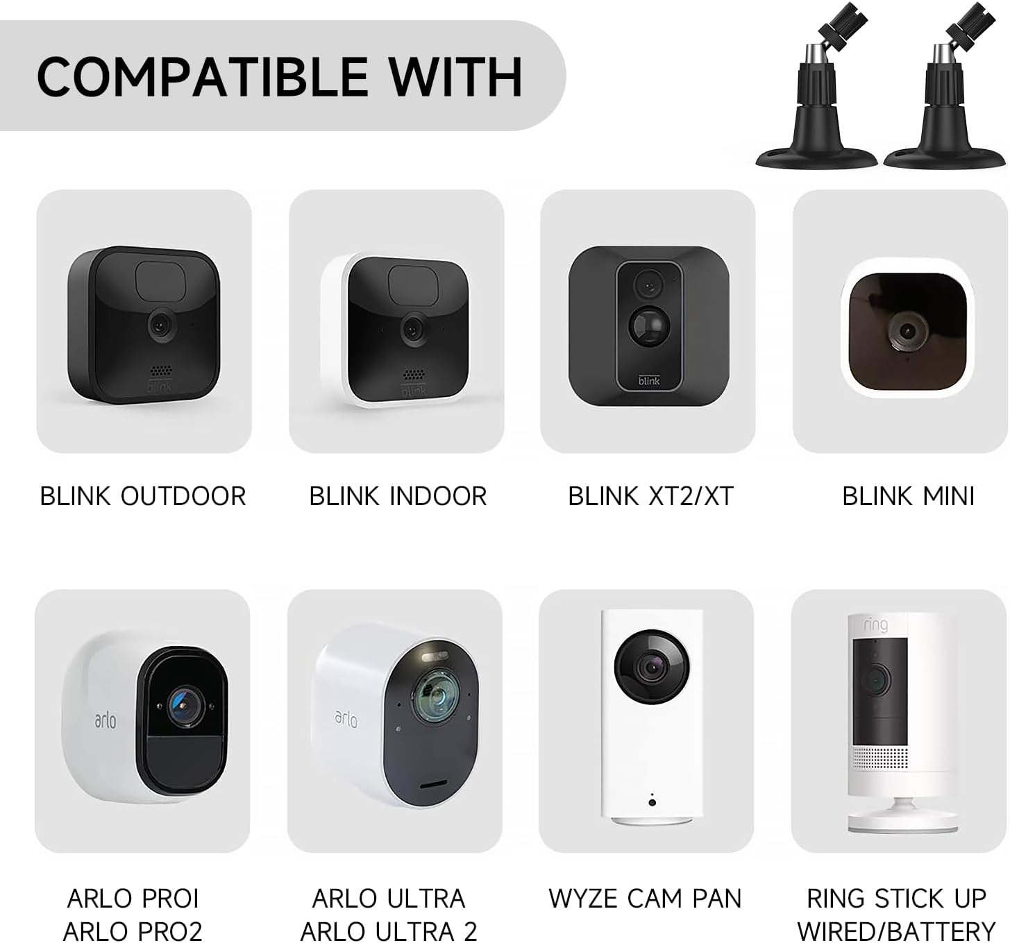 Soporte de pared para cámara Blink Outdoor 4, soporte de pared ajustable de 360 para Blink al aire libre e interior, Blink XT  XT2, sistema de