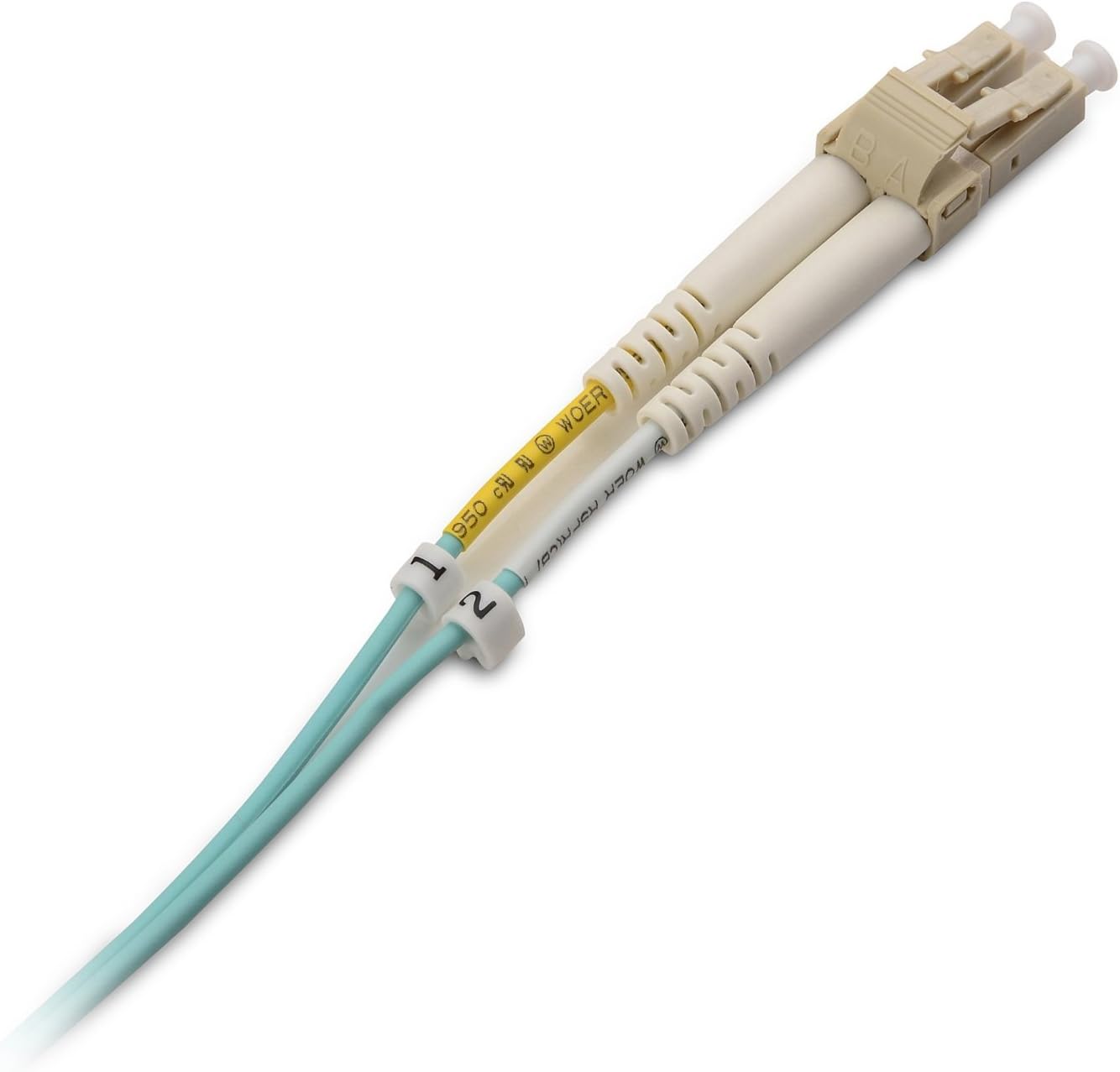 Cable Matters OFNP – Cable de fibra óptica Plenum Multimodo Dúplex OM3 de 23.0 pies  23.0 ft (40 Gb 10 Gb, LC a LC, cable de fibra óptica 50125,