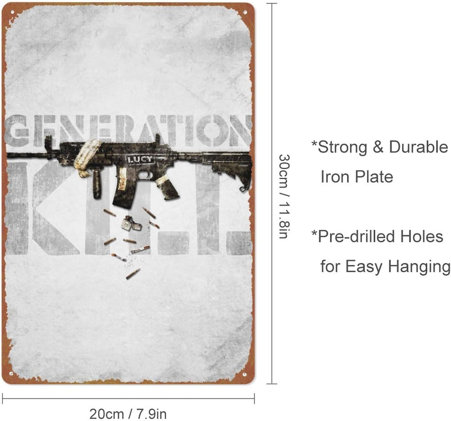 Póster de la película Generation Kill con placa de metal, vintage, metal, pub, cafetería, bar, hogar, decoración de pared, póster retro de 8 x 12