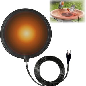 Descongelador de baño para pájaros, 60 W, controlados termostáticamente, calentadores de baño para pájaros, descongelador, para invierno, al aire Descongelador de baño para pájaros, 60 W, controlados termostáticamente, calentadores de baño para pájaros, descongelador, para invierno, al aire