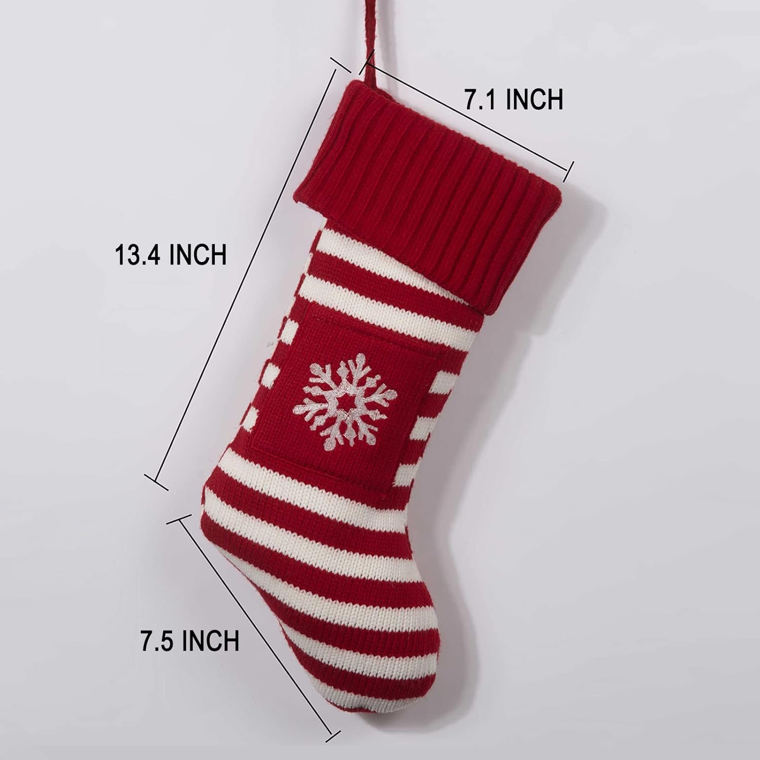 Calcetines de Navidad de punto personalizados con nombre, árbol de Navidad, copo de nieve, pata de copo de nieve, juego de medias de punto de aguja