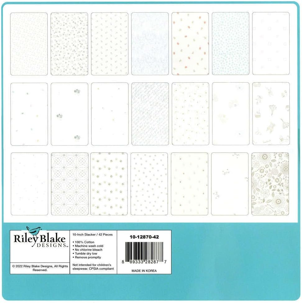 Varios diseñadores Hush Hush 2 10″ Apilador 42 10 pulgadas cuadrados capa pastel Riley Blake 10-12870-42