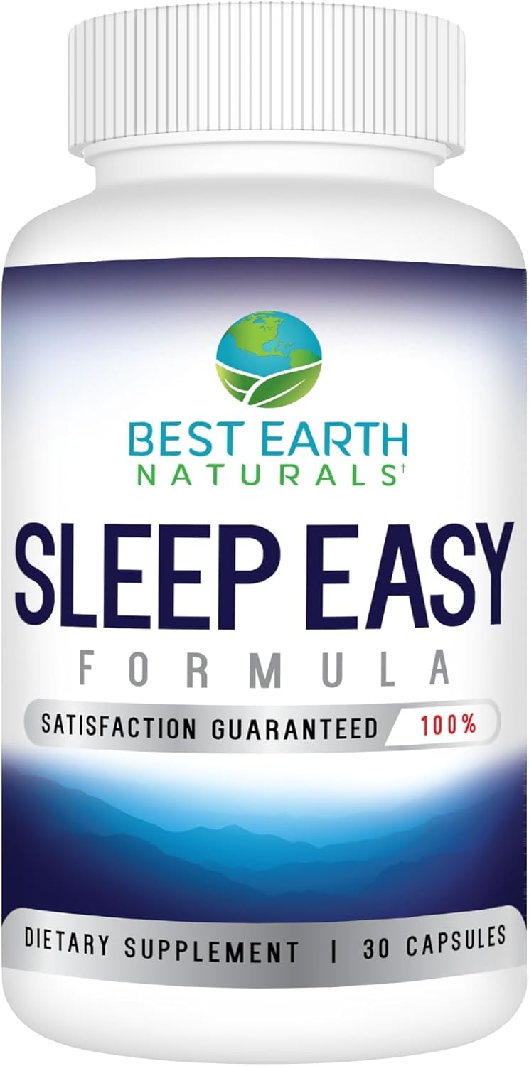 Suplemento Sleep Easy con L-teanina, GABA, 5-HTP y más de 30 unidades