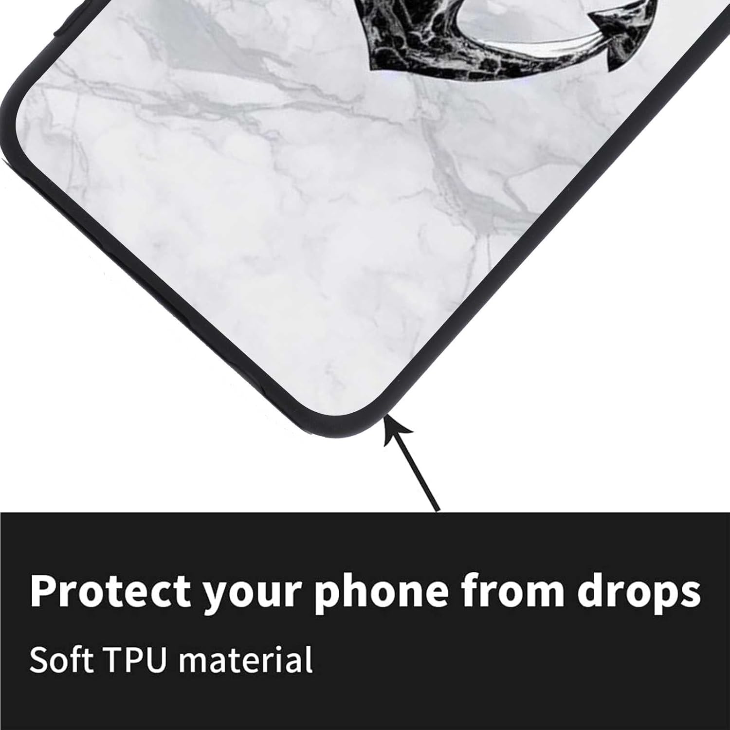 Funda protectora de silicona suave compatible con Moto One 5G AceMotorola G 5G, diseño de anclaje de mármol para Moto para mujeres y hombres, funda