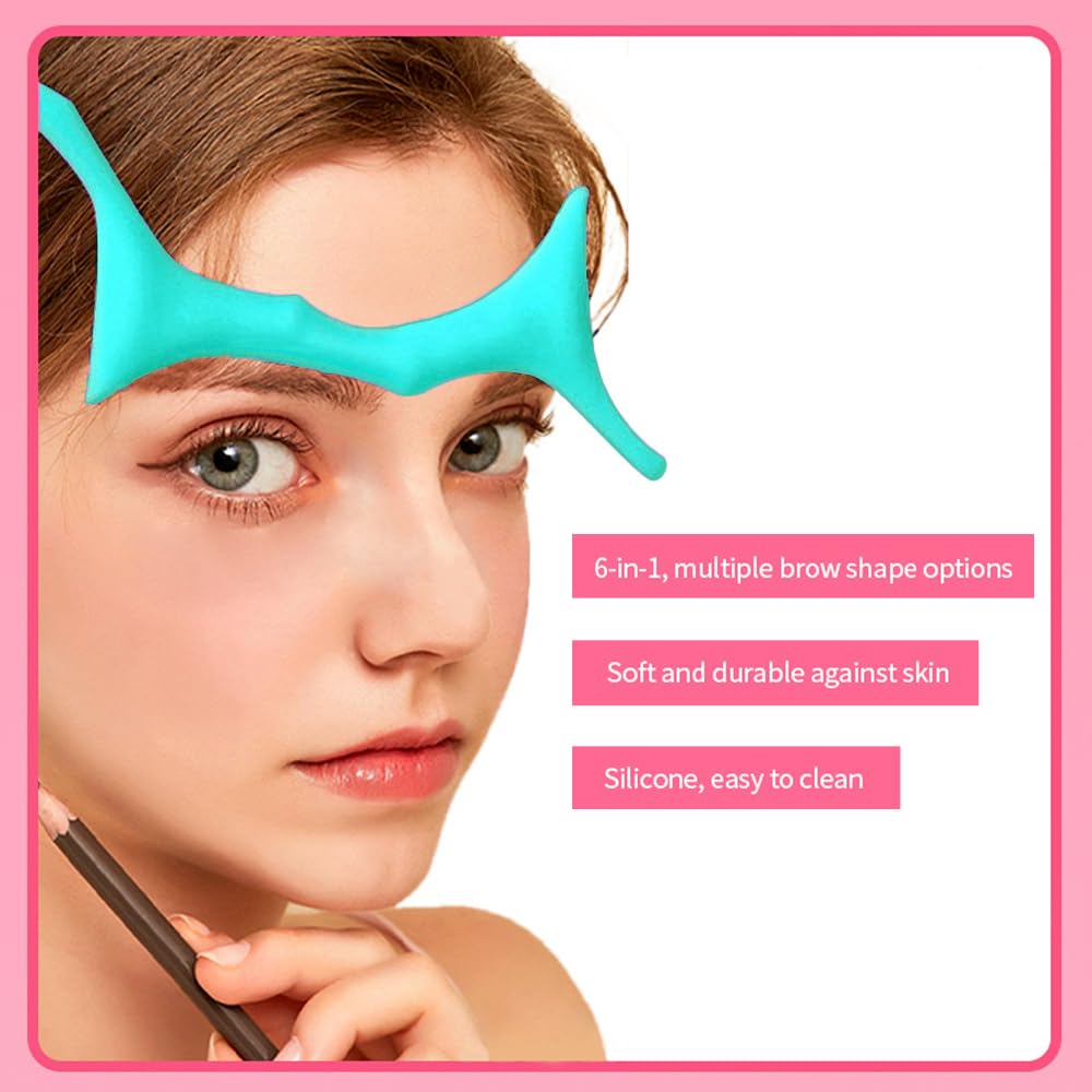 4 plantillas todo en uno para delineador de ojos, puntas de alas, deflector de sombra de ojos, protector de pestañas de rímel + ayuda de silicona