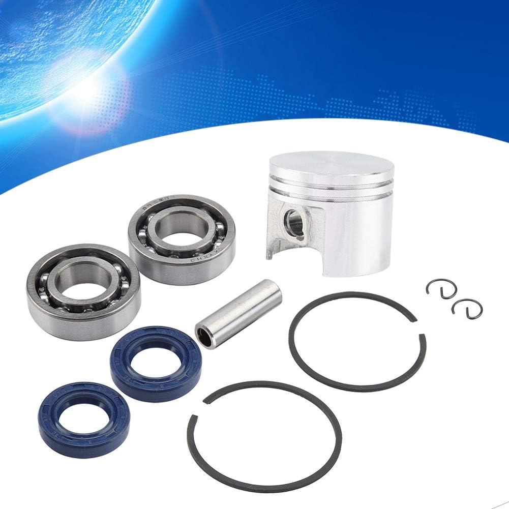TOPINCN 37mm Piston Rings Bearing OilKit for STIHL 017 MS170 Chainsaw, OilBearingsCarburetor Replacement for Grass Cutter and Lawn Mower