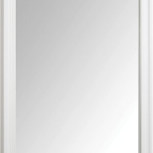 Tienda Basics Espejo rectangular para montaje en pared, 20 x 28 pulgadas, borde decorativo, blanco Tienda Basics Espejo rectangular para montaje en pared, 20 x 28 pulgadas, borde decorativo, blanco