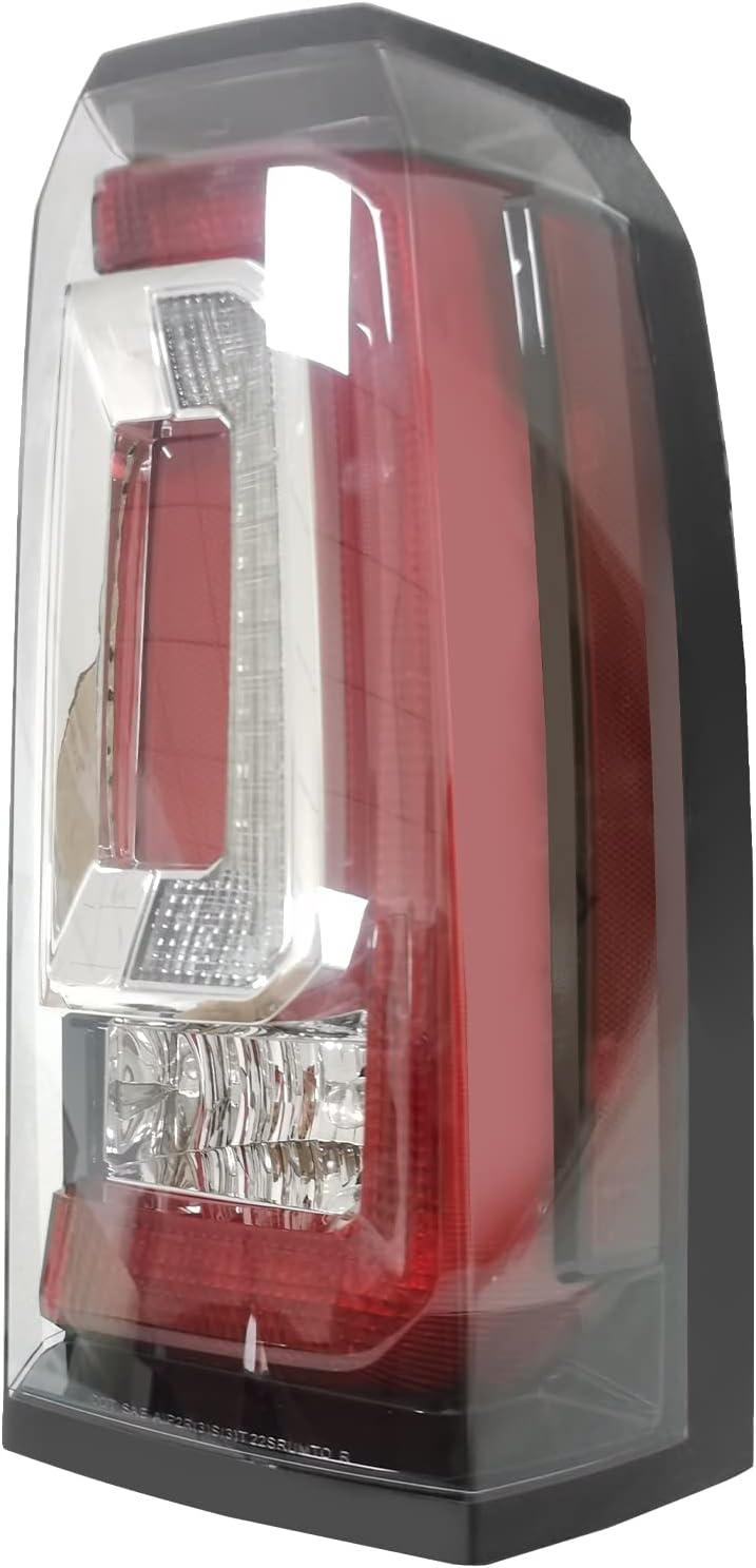 TBVECHI Conjunto de luz trasera lateral del pasajero compatible con GMC Yukon y Yukon XL 2015 2016 2017 2018 2019 2020 con lente transparente