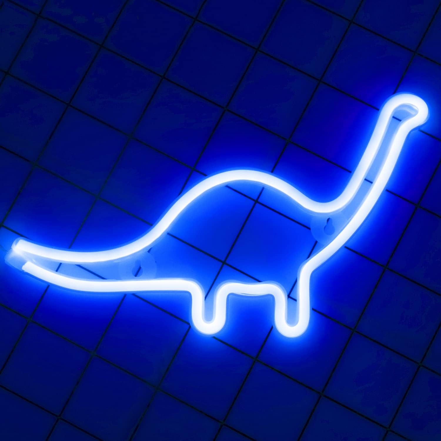 Letreros de neón con forma de dinosaurio, luces LED de neón para decoración de pared, funciona con bateríasUSB, lámpara de barra para el hogar,