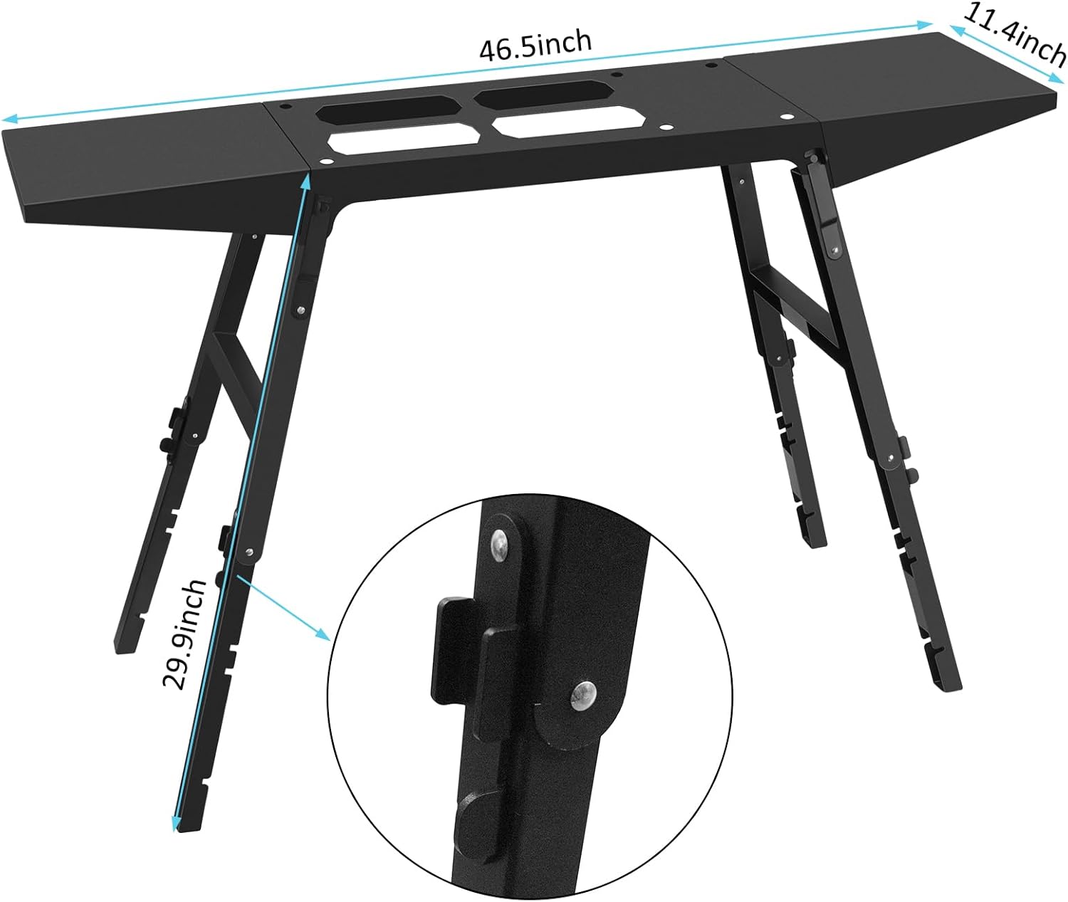 Raweao Soporte universal portátil para parrilla, soporte para parrilla Blackstone de 17 o 22 pulgadas de propano con dos estantes laterales, ideal