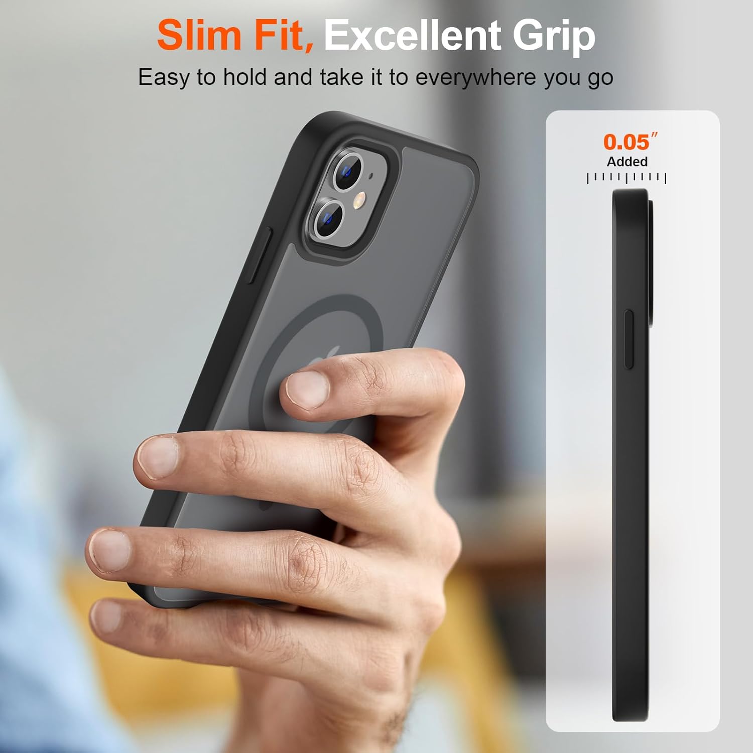 SUPFINE Funda magnética para iPhone 11 compatible con MagSafe protección contra caídas de grado militar de 10 pies 2X protector de pantalla de