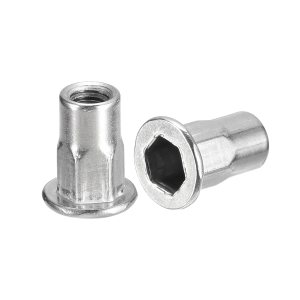 uxcell M5 – Tuercas de remache de cuerpo hexagonal, 60 tuercas de inserción roscadas de cabeza plana de acero inoxidable 304 uxcell M5 – Tuercas de remache de cuerpo hexagonal, 60 tuercas de inserción roscadas de cabeza plana de acero inoxidable 304