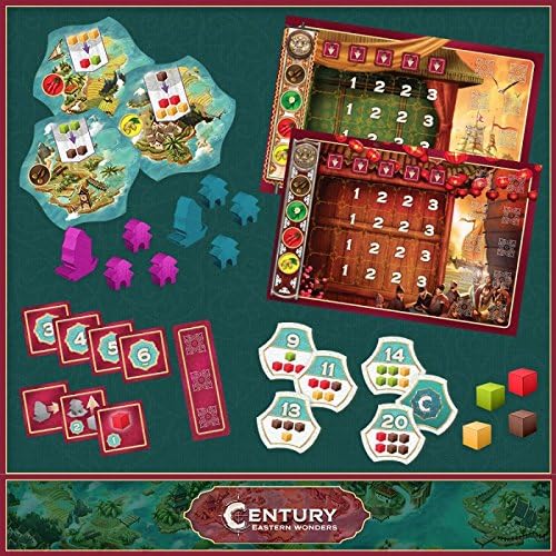 Century Eastern Wonders  Juego de mesa de estrategia  Juego de exploración  Juego de mesa familiar para adultos y niños  A partir de 8 años  2 a 4