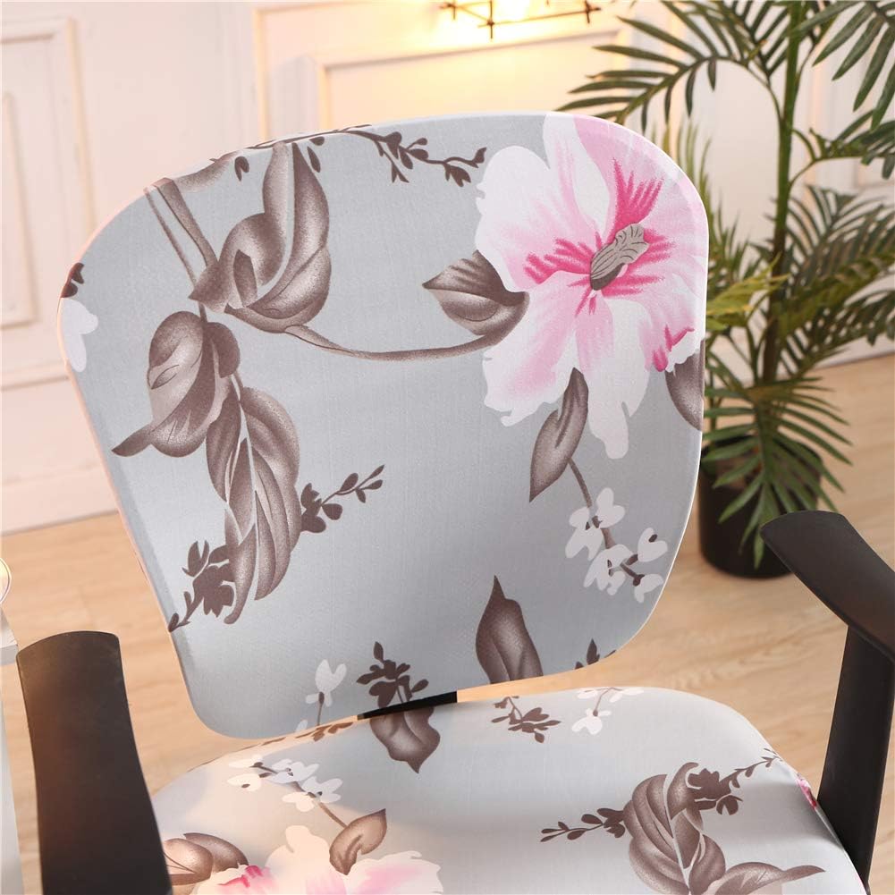 Jinzio – Funda para silla de oficina de computadora Funda protectora dividida y elástica de poliéster universal de para silla de oficina