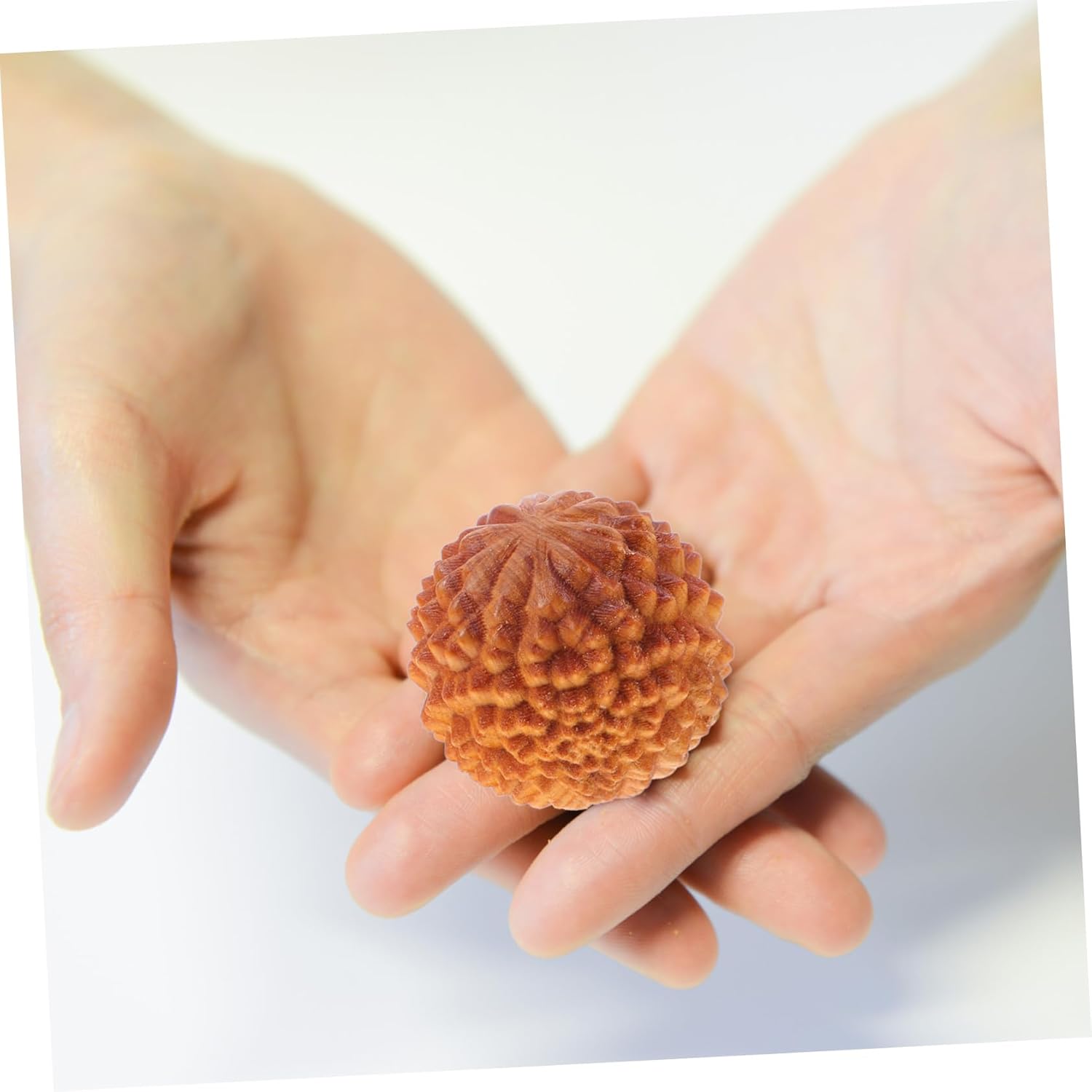 Healeved 4 unidades de bolas de masaje de madera, masajeadores de mano, bola de ejercicio de mano, esfera Baoding, bolas de relajación de masaje de