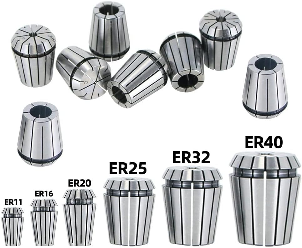 1 pieza ER Spring Collet Chuck ER8 ER11ER16ER20ER25ER32 ER40 Herramienta de sujeción Pinzas de taladro Chuck Fresado CNC Torno Herramienta Fresa