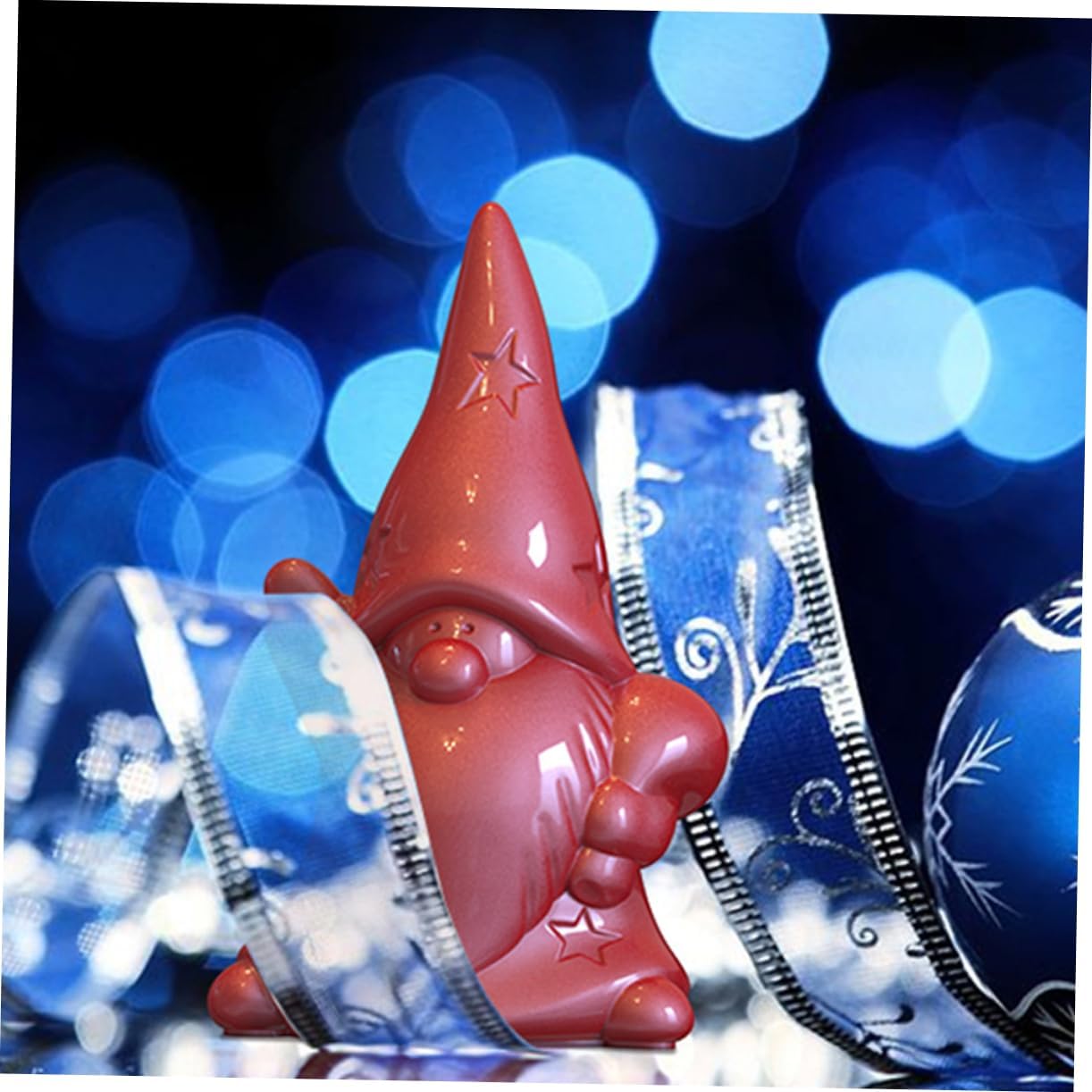 TEHAUX 6 Pcs Christmas Stencils Christmas Craft Santa Candle Christmas Cake Silicone Resin Casting Santa Soap Christmas Decor Tabletop Ornament Mold