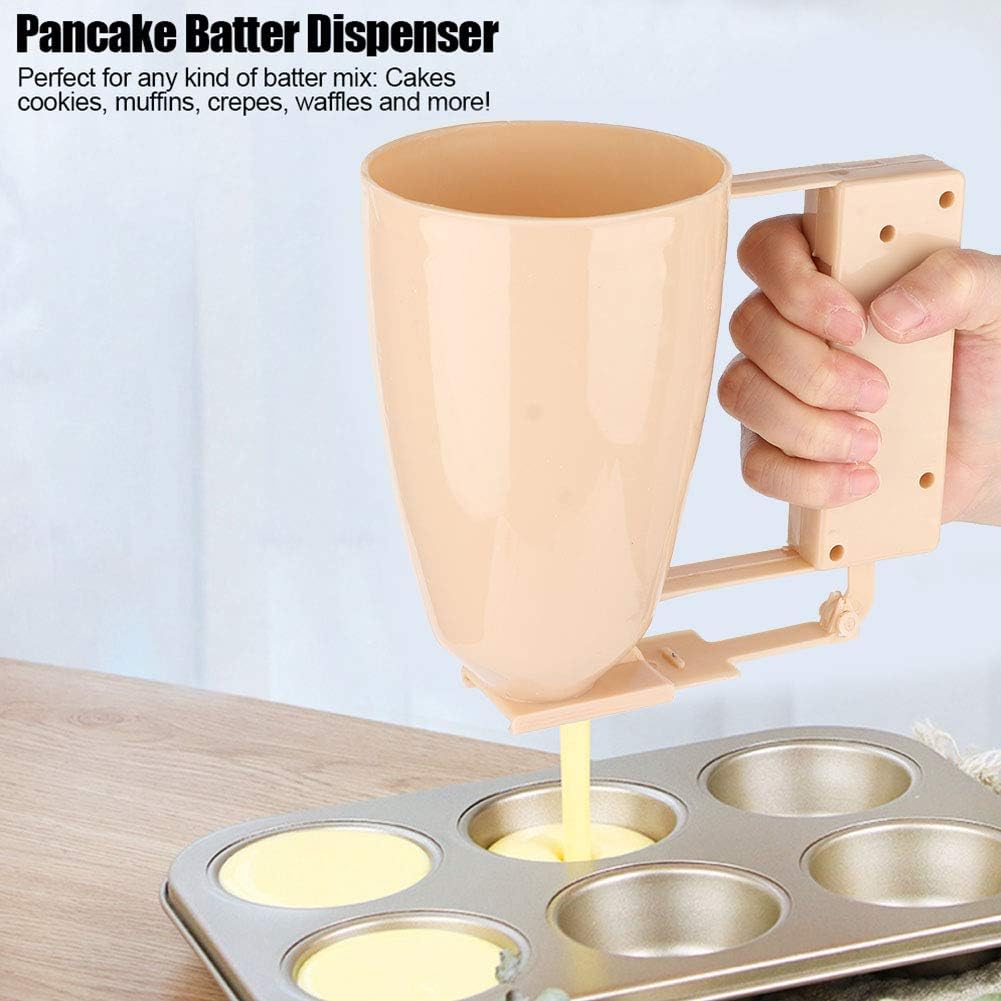 Dispensador de masa para panqueques, dispensador de ABS fácil de limpiar para pasteles, accesorio de cocina sin esfuerzo para el hogar, waffles,