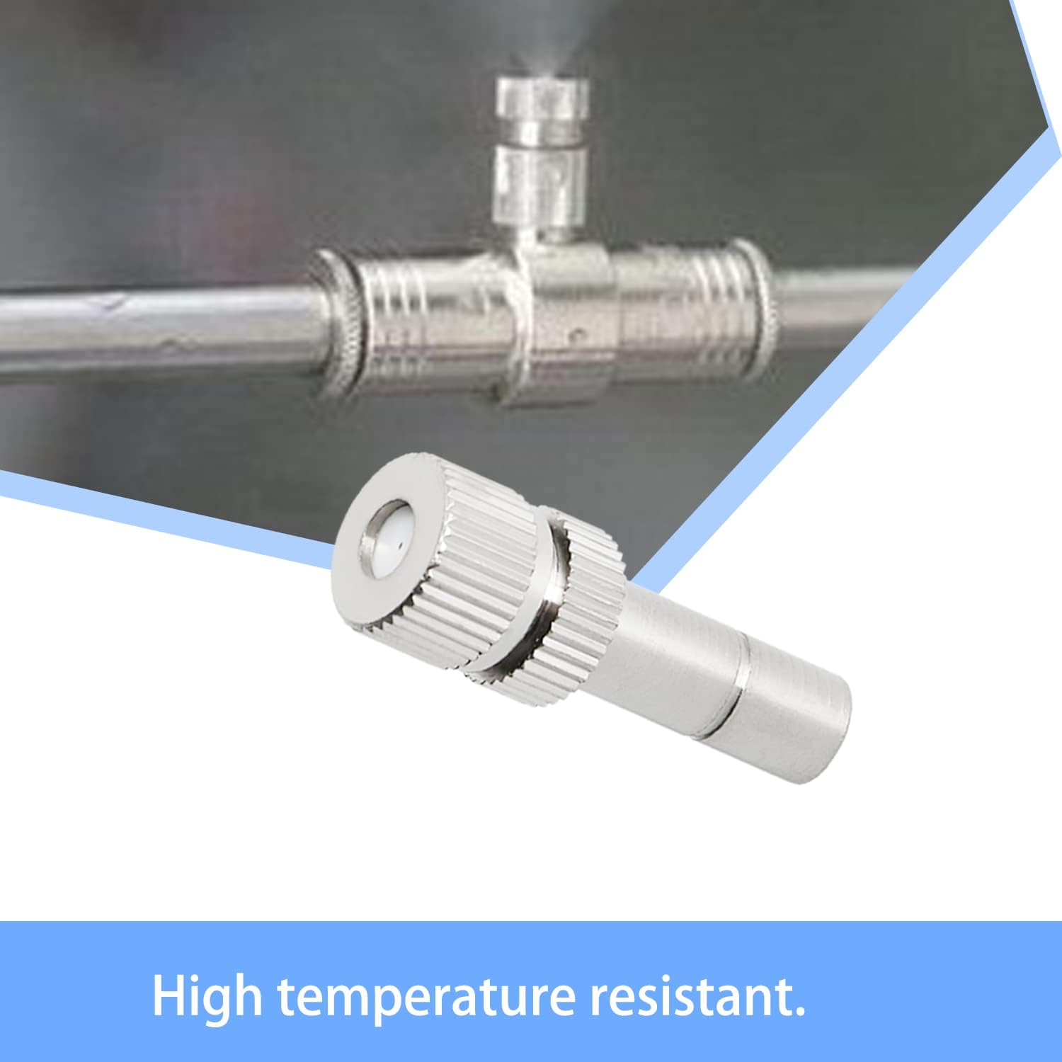 Aopin Boquillas de nebulización de 0.008 pulgadas de cobre ajustable de flujo de agua con conector rápido de 0.008in  0.008 pulgadas de orificio