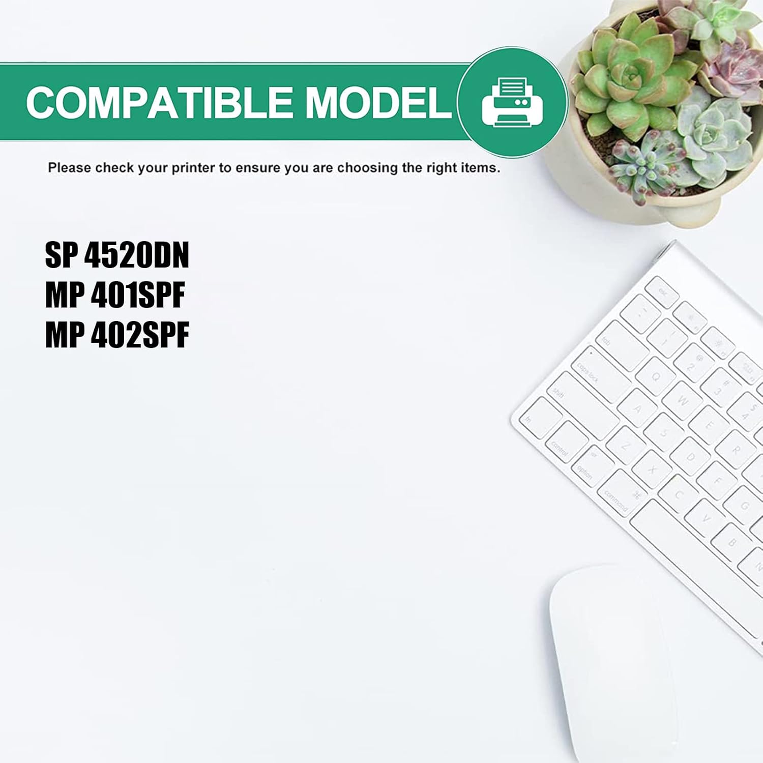 Repuesto de unidad de tambor de alto rendimiento compatible SP 4520 negro para impresora Ricoh SP 4520DN MP 401SPF MP 402SPF, 1 paquete