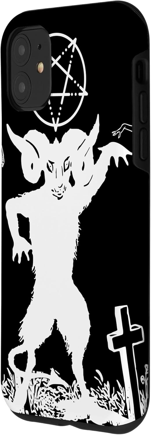 Funda oculta de fantasía oscura para iPhone 11 Baphomet