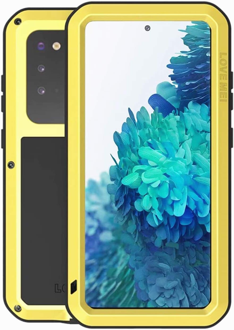 LOVE MEI Funda para Galaxy S20 FE 5G, deportes al aire libre, impermeable, militar, resistente, a prueba de golpes, polvo y suciedad, aluminio