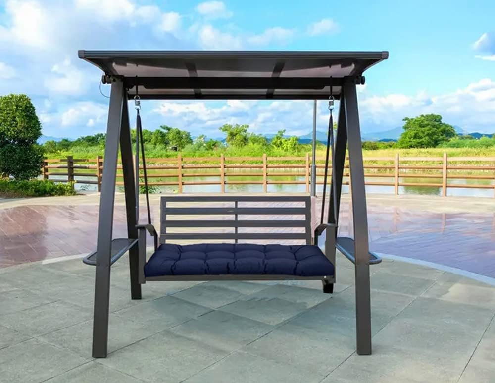 Cojín de banco para exteriores, cojines de columpio de porche, cojines de repuesto de patio, 51 x 19.5 pulgadas para muebles de jardín, tumbona de