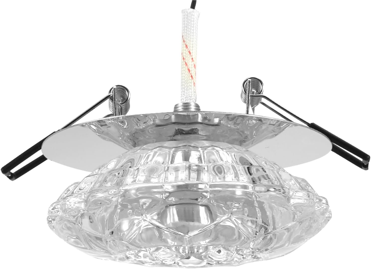Fafeicy Lámpara empotrable de techo LED de 3 W, lámpara de cristal de cristal, ahorro de energía, luz cálida, para decoración del hogar (luz blanca
