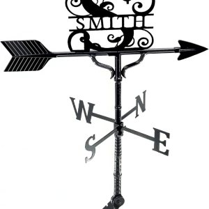 Veleta personalizada con monograma – Letrero de nombre de metal – Decoración al aire libre – Soporte de techo incluido – Metal fundido – Fácil de Veleta personalizada con monograma – Letrero de nombre de metal – Decoración al aire libre – Soporte de techo incluido – Metal fundido – Fácil de