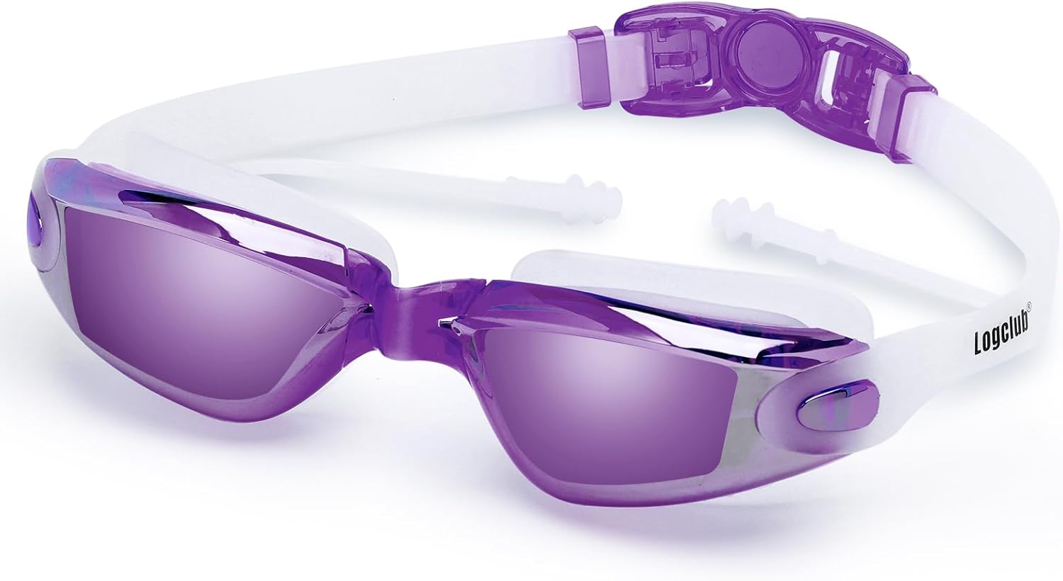 logclub Swim Goggles for Men Women – Adult Swimming Goggles Anti Fog UV Protection No Leak with Ear Plugs