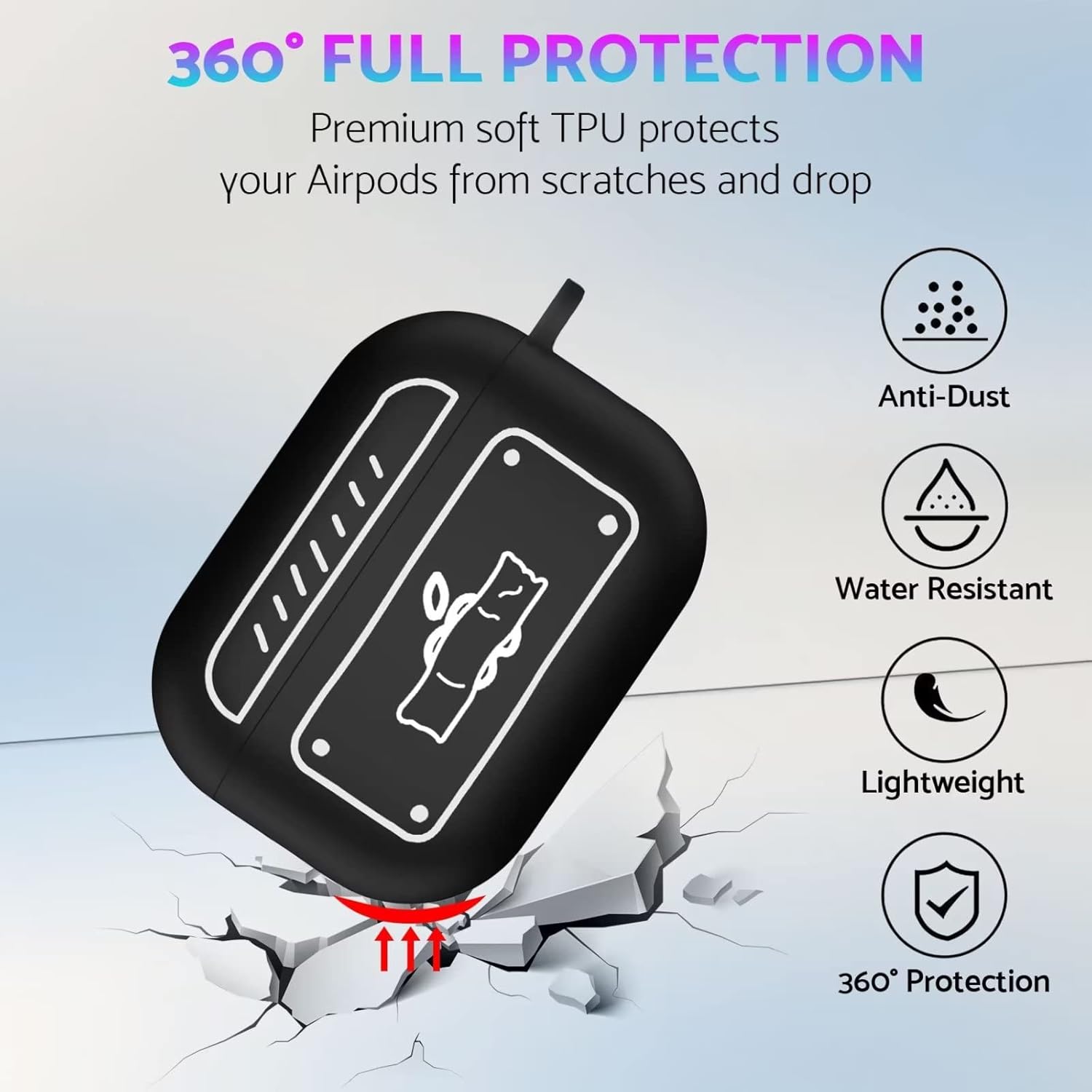 Funda para AirPods, funda para AirPods de 2 generación de 1 generación, bonita funda de TPU suave de dibujos animados, diseño elegante de anime