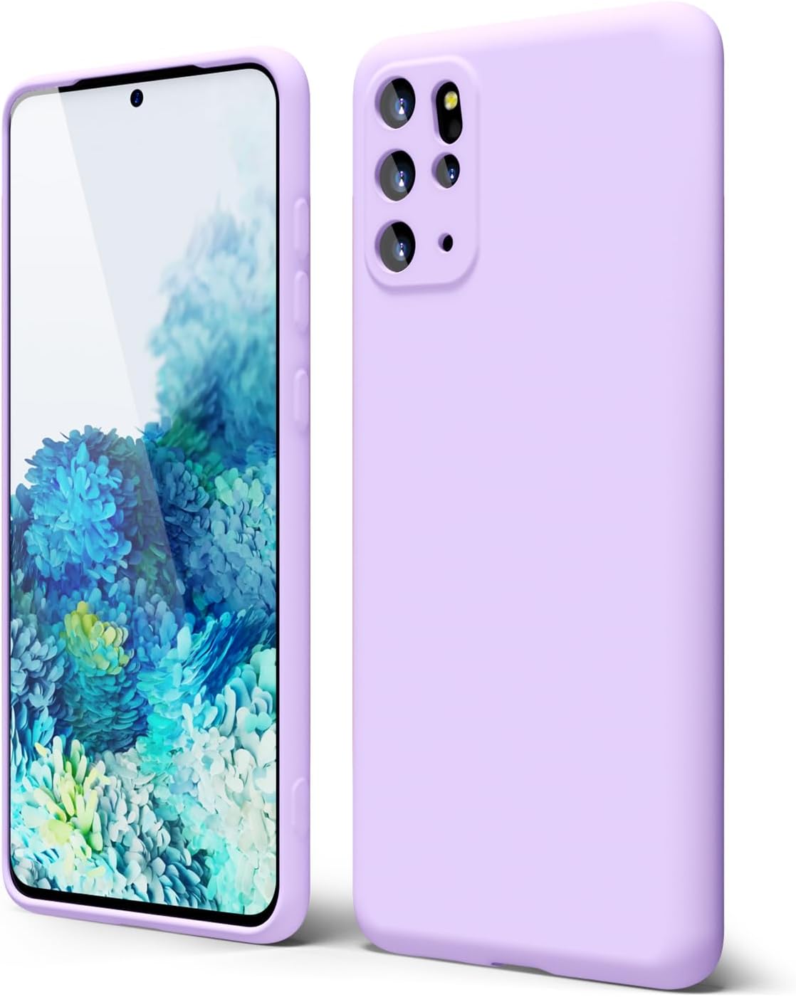 oakxco Funda de silicona líquida para Samsung Galaxy S20 Plus, bonita funda delgada y delgada de goma suave de TPU para mujeres y niñas, protección