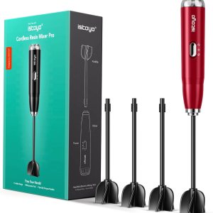 ISTOYO Mezclador de resina de alta calidad, mezclador de epoxi de batería de mano para salvar tu muñeca, mezclador de resina epoxi, agitador de ISTOYO Mezclador de resina de alta calidad, mezclador de epoxi de batería de mano para salvar tu muñeca, mezclador de resina epoxi, agitador de