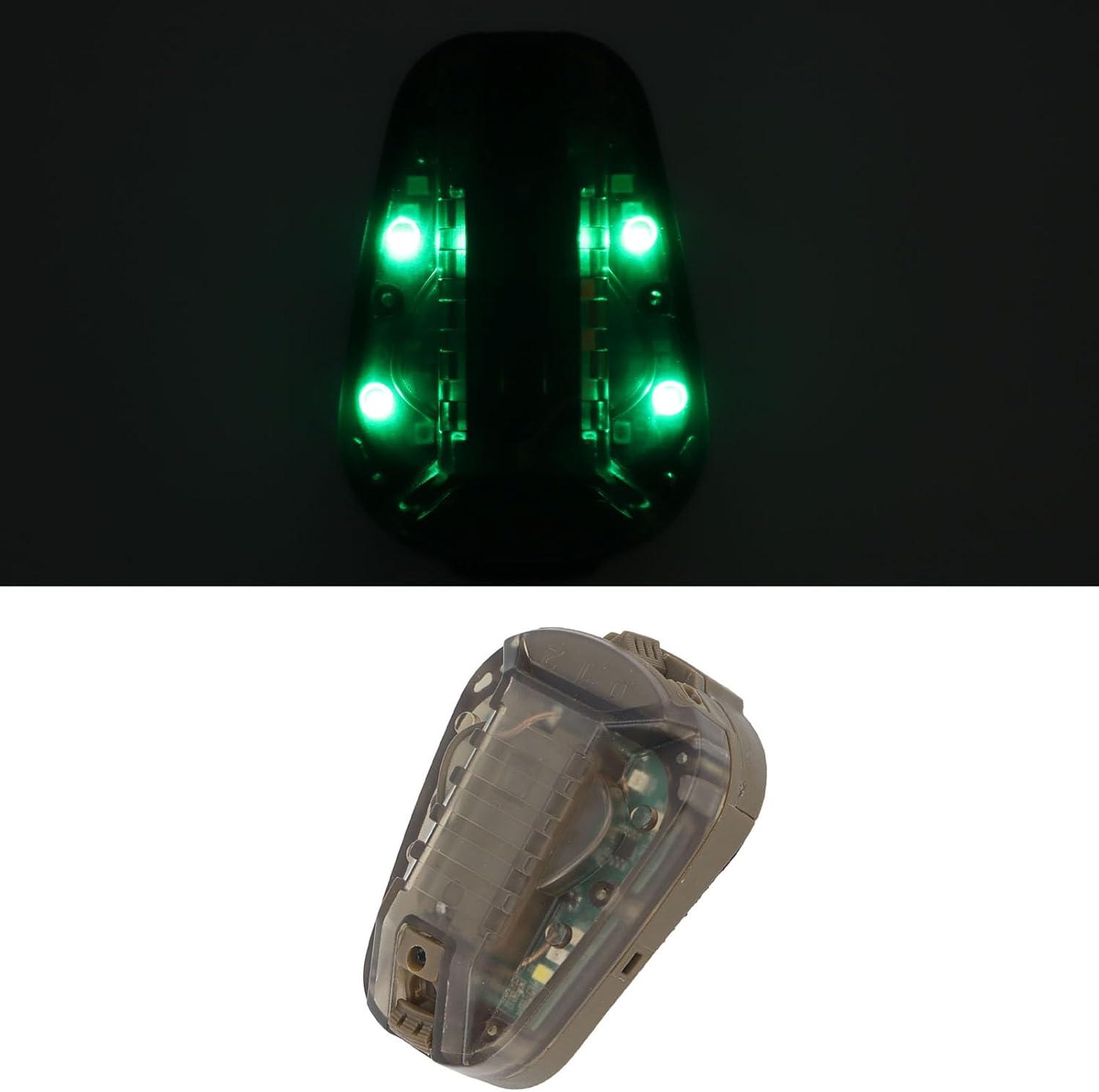 CHICIRIS Luz militar para casco, luz de señal de supervivencia militar, nailon antideslizante impermeable para exploración al aire libre