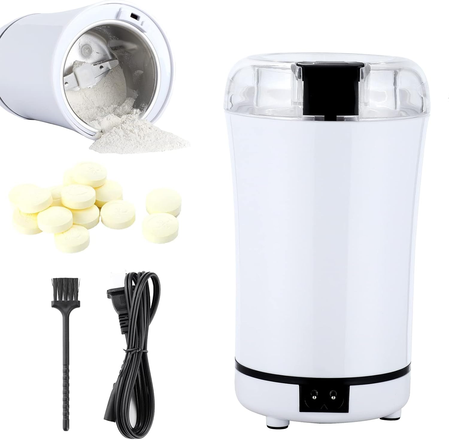Trituradora de píldoras eléctrica multifuncional, pulverizador electrónico de polvo fino para medicamentos pequeños y grandes y tabletas de