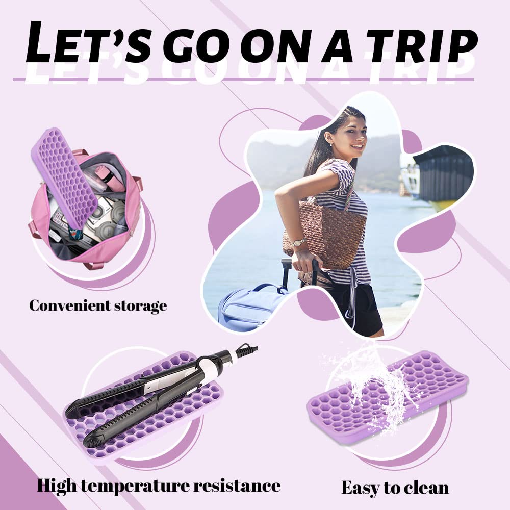 Almohadilla de silicona pequeña para rizador, alfombrilla de silicona más gruesa resistente al calor para herramientas para el cabello, herramienta