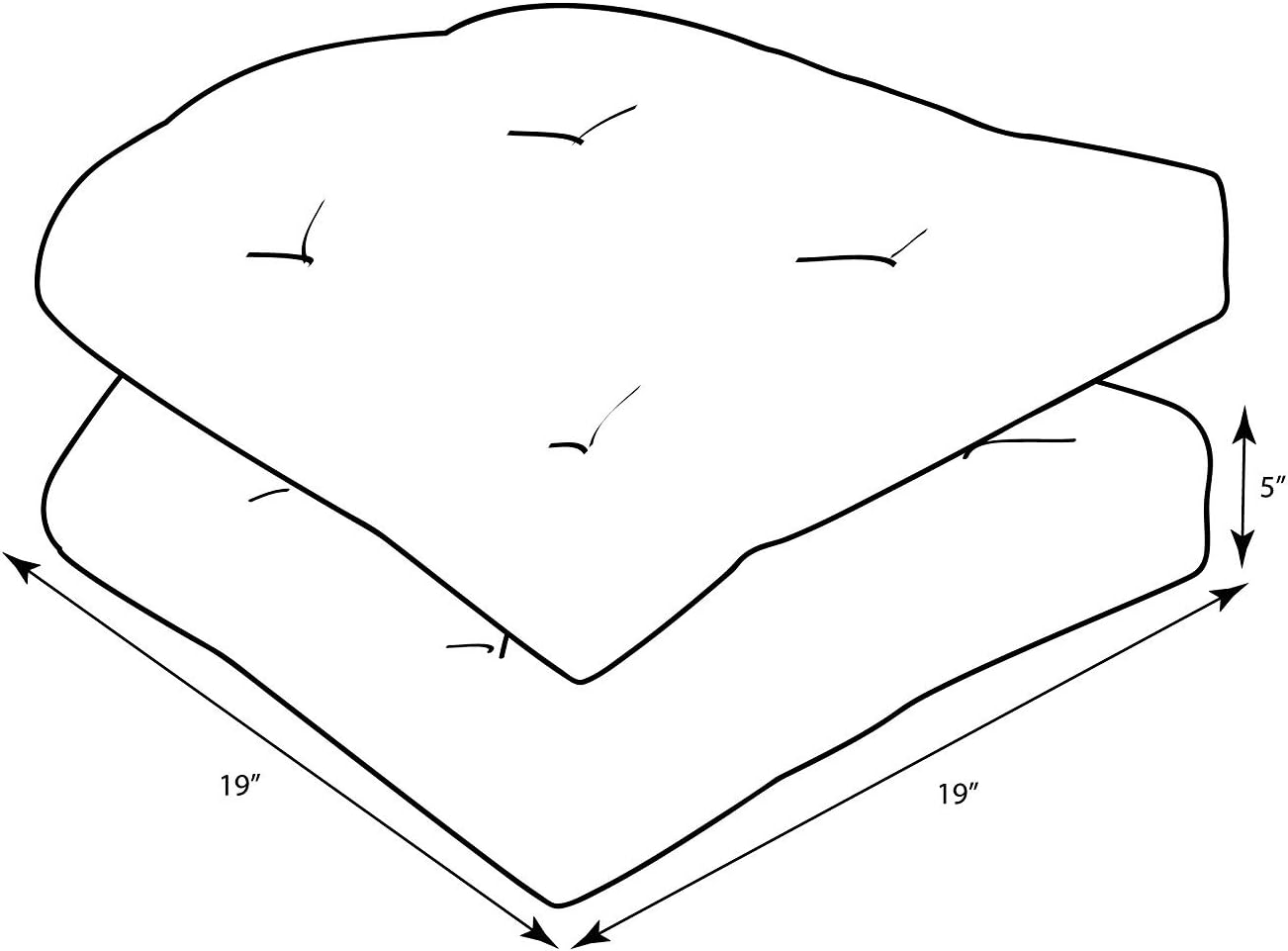 Pillow Perfect 613918 Forsyth – Cojín cuadrado para asiento de piscina, 20 x 20 pulgadas
