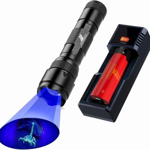 Linterna de luz negra de 365 nm, linterna UV de alta potencia, linterna de luz negra UV para curar pegamento UV, detector de fugas, manchas de orina Linterna de luz negra de 365 nm, linterna UV de alta potencia, linterna de luz negra UV para curar pegamento UV, detector de fugas, manchas de orina