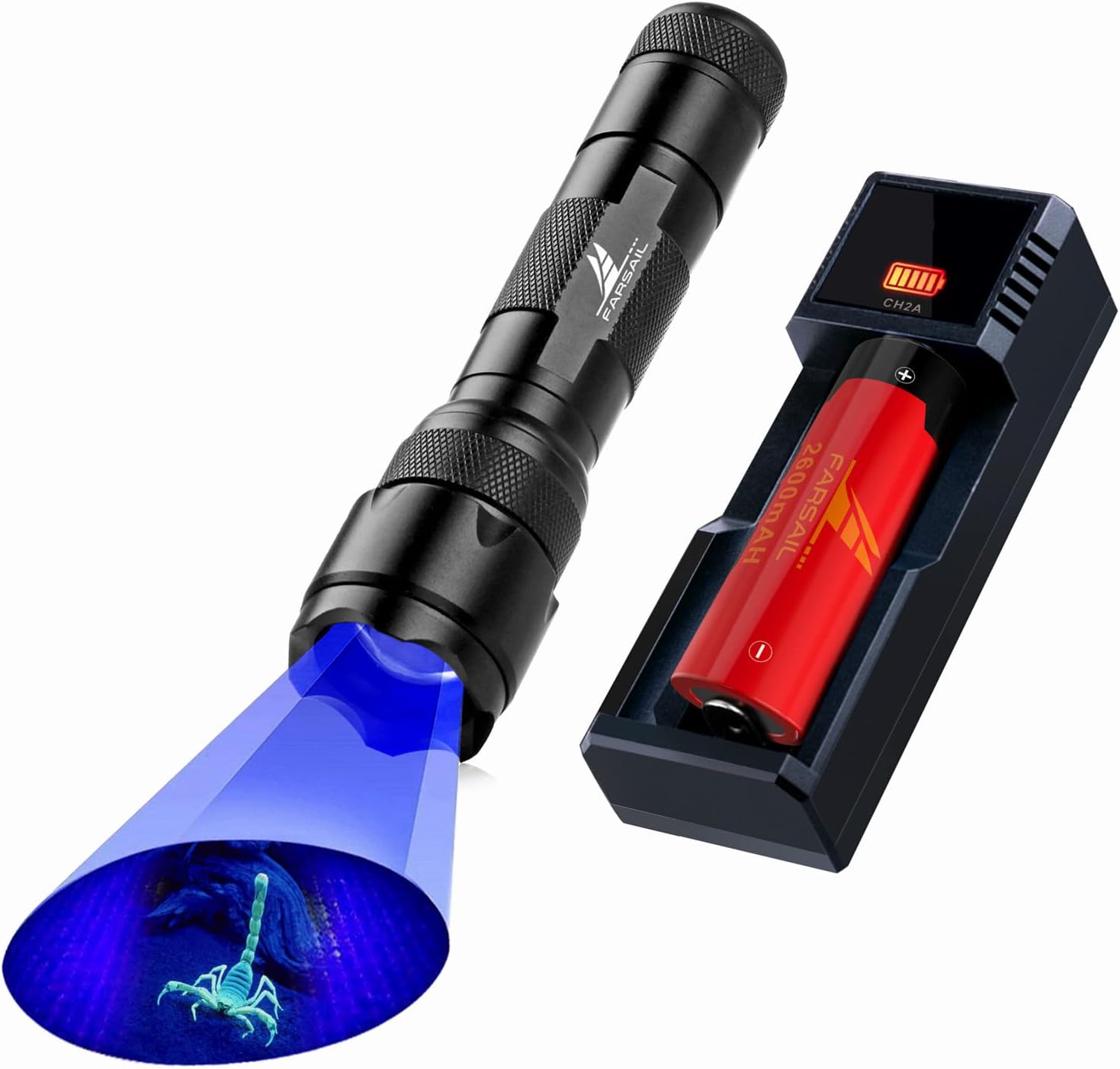 Linterna de luz negra de 365 nm, linterna UV de alta potencia, linterna de luz negra UV para curar pegamento UV, detector de fugas, manchas de orina