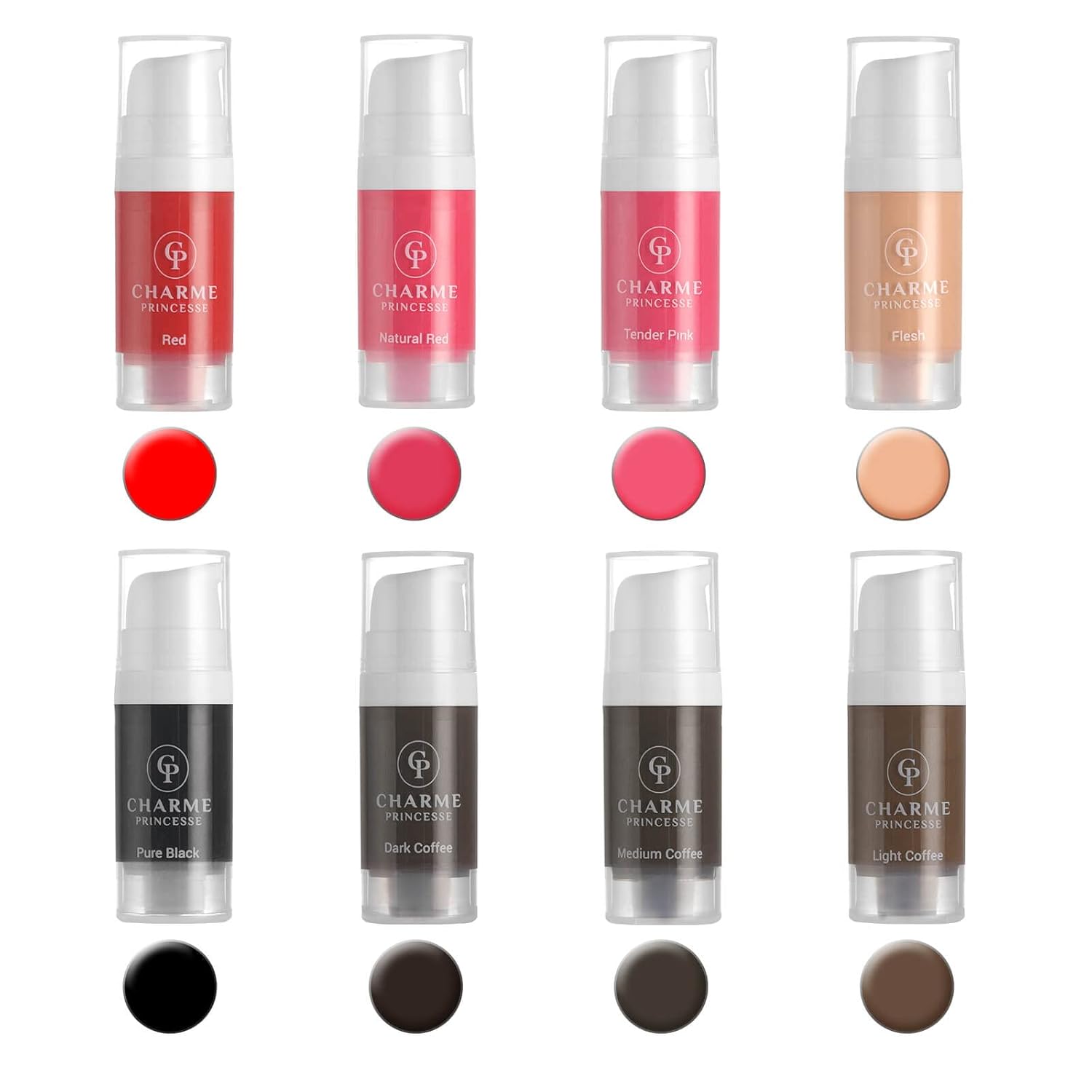 Charme Princesse Pigmento Tinta Permanente Micropigmento Cosmético Pigmento Delineador de Ojos de Cejas Labios Cosmético Café Oscuro Pigmento de