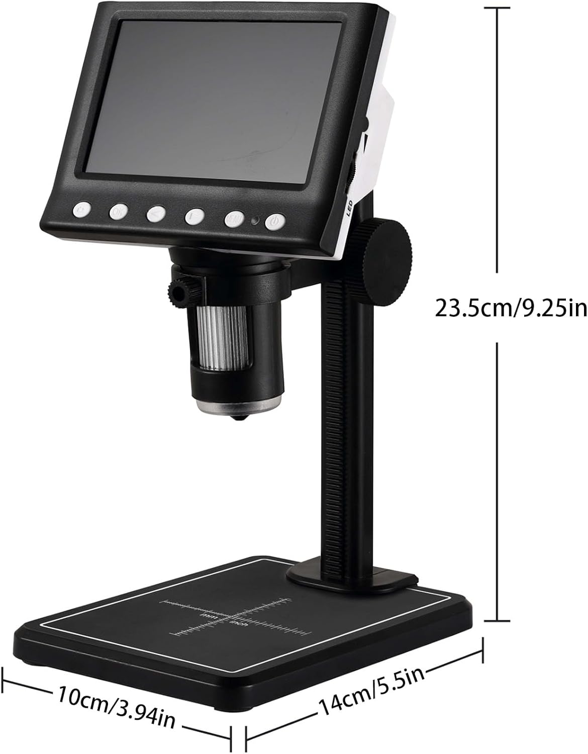 DM7 Microscopio de monedas de 4.3 pulgadas, HD 720P, microscopio digital LCD de 4.3 pulgadas para colección de monedas, lupa de monedas 50X-1000X,