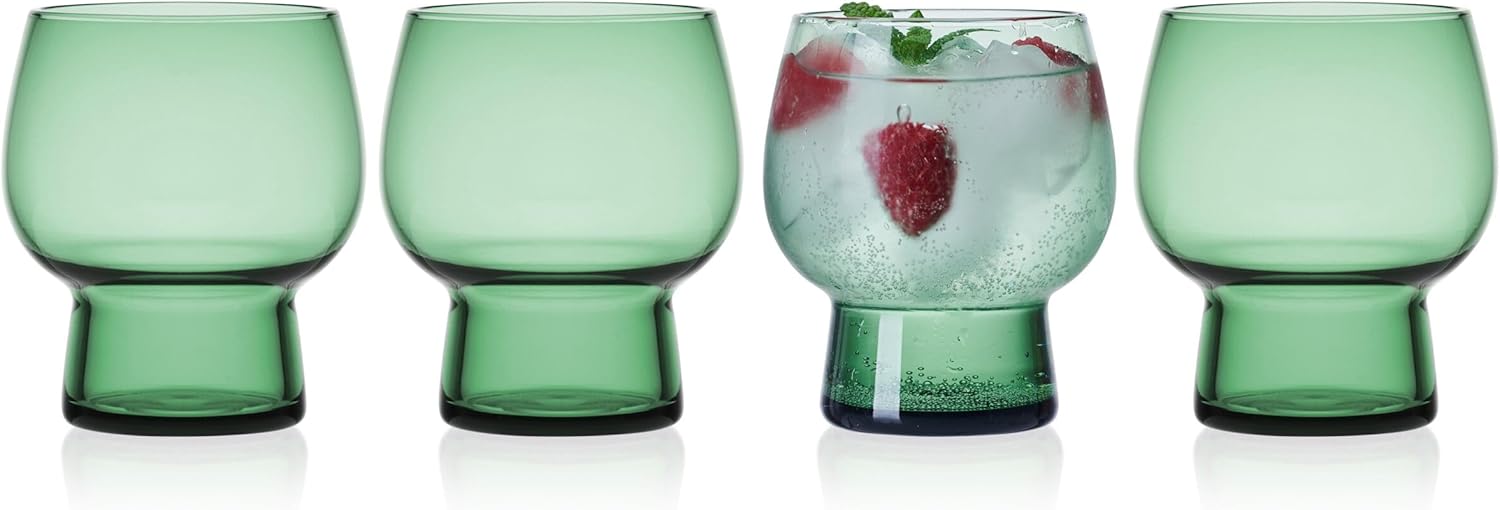 Mikasa Phoebe – Juego de 4 vasos dobles para bebidas (4 unidades), color salvia