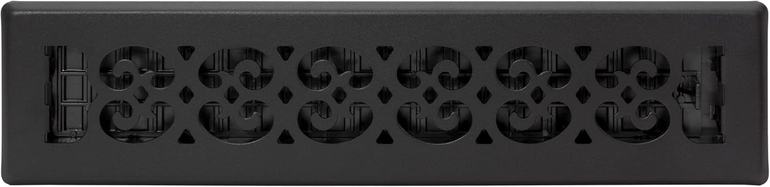 Decor Grates ST214 – Registro de piso de la colección clásica con un diseño decorativo pintado, de 2 x 14 pulgadas