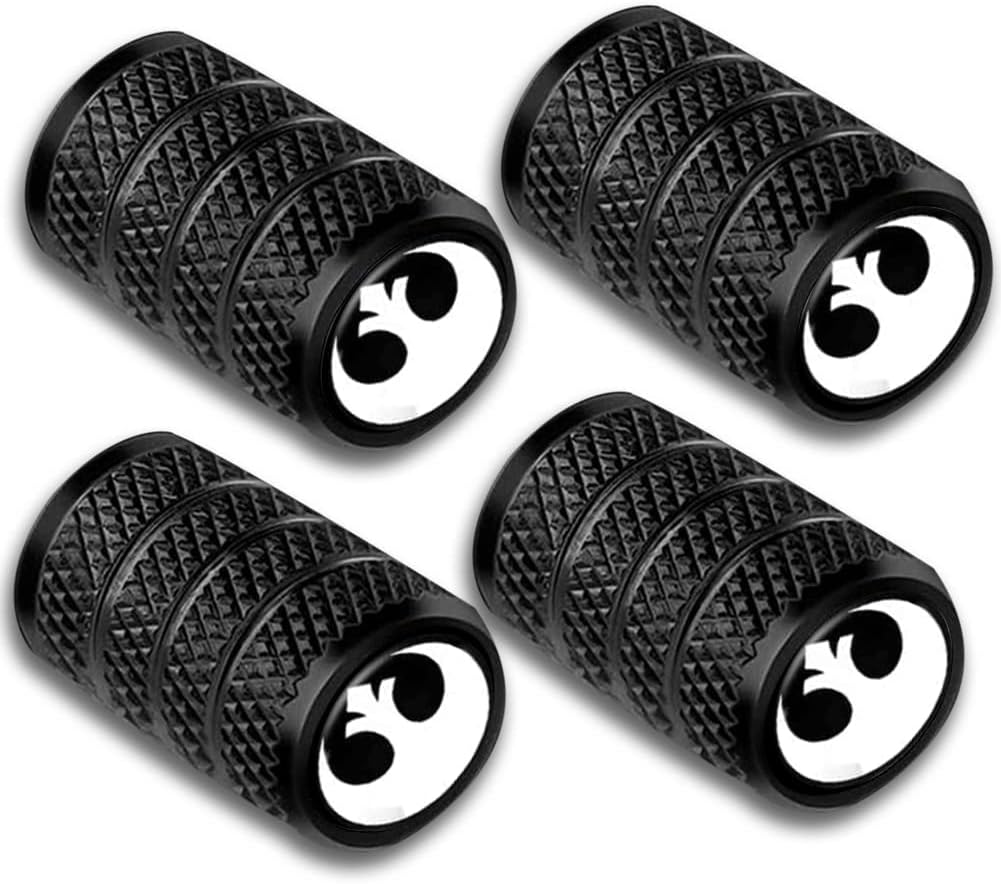 4 tapas de válvula de automóvil de Star War, cubierta de válvula de neumático de metal, color negro, resistente a la corrosión, universal para