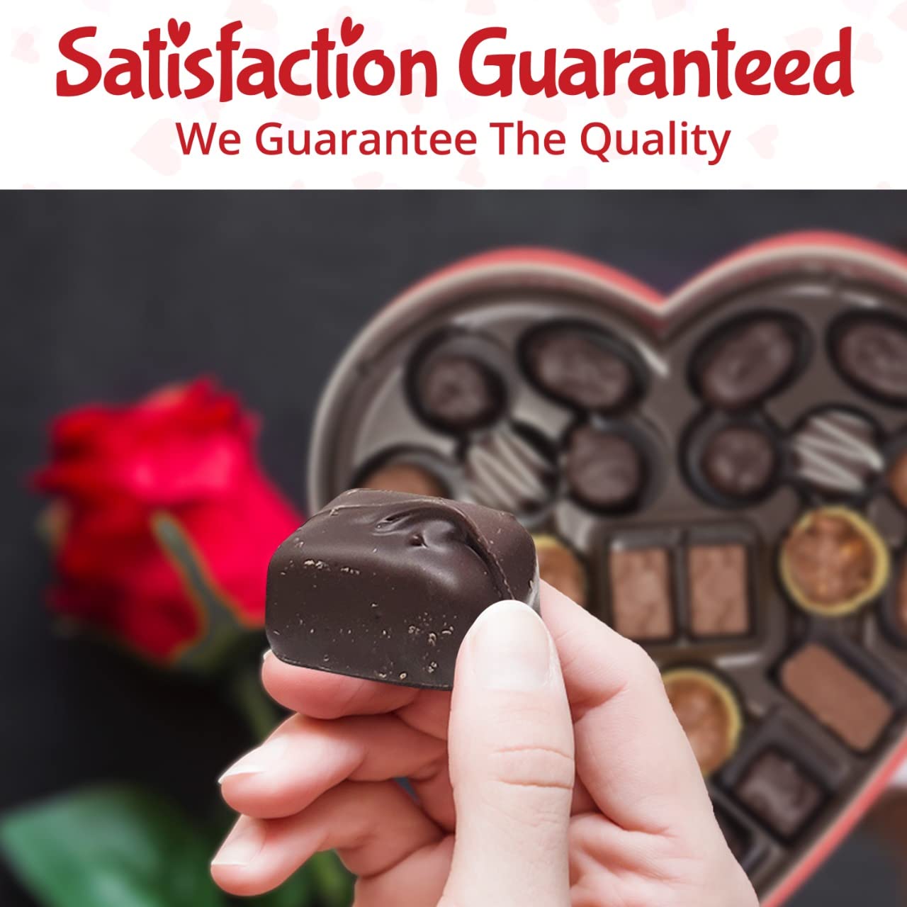 Whitman’s – Corazón surtido de chocolates para el día de San Valentín  10.3 dulces de corazón de chocolate  Regalo del día de San Valentín surtidos